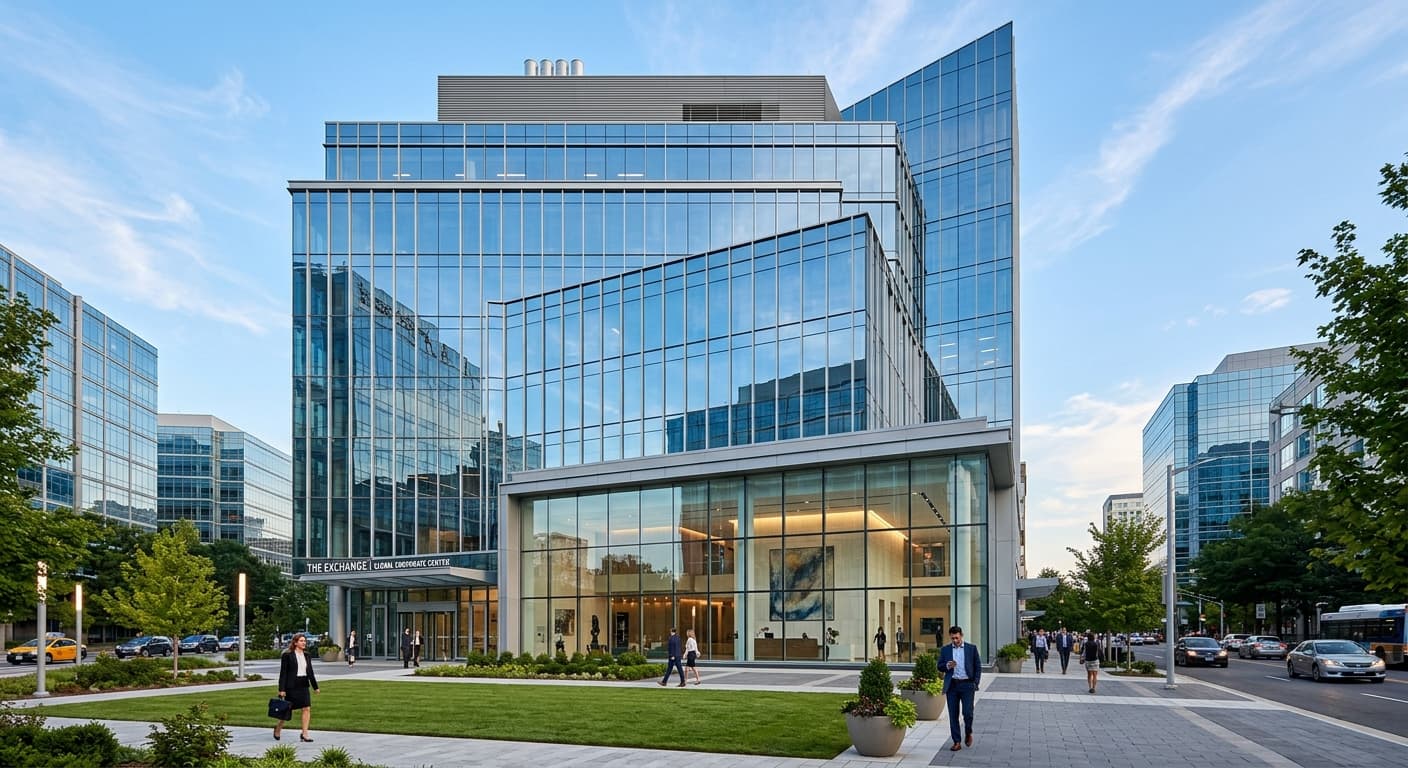 Exterior of a modern U.S. bank branch — where itin.net helps non-residents open business and personal accounts remotely